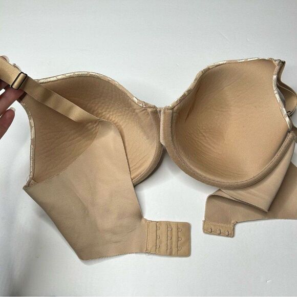 Soma Tan vanishing back Full-Coverage Underwire Bra lace Floral Pattern 36D - Picture 6 of 7